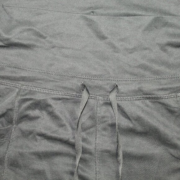 Fabletics Eco Sleek Knit Drawstring Ankle Pants XS Fold Over Waist Dark Gray - Picture 6 of 6